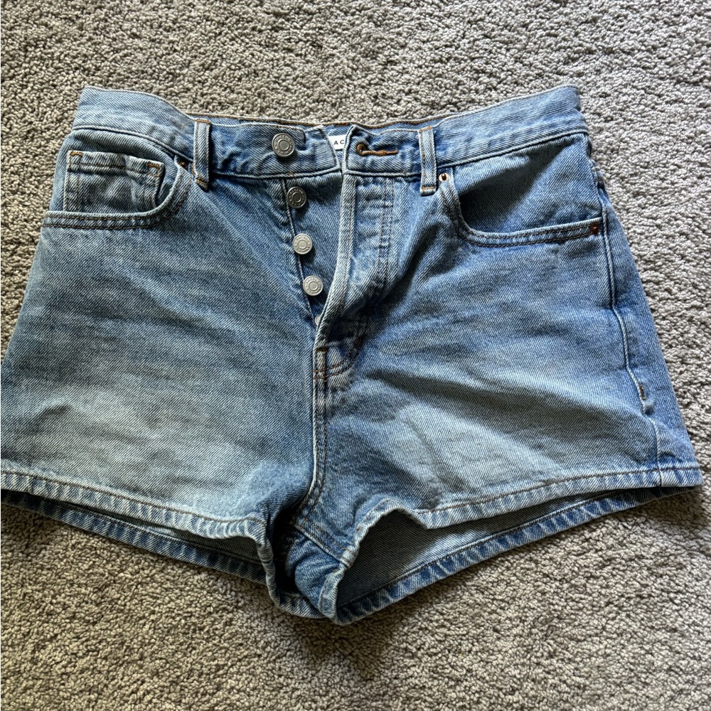 PacSun Blue Jean Shorts High-Waisted Distressed